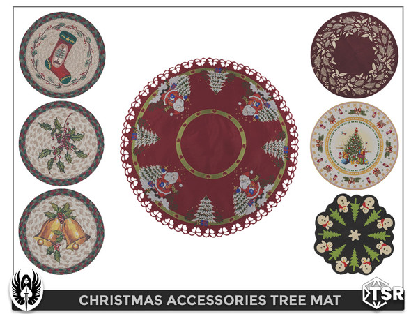 Sims 4 — Christmas Accessories Tree Mat by nemesis_im — Tree Mat from Christmas Accessories Set - 7 Colors - Base Game