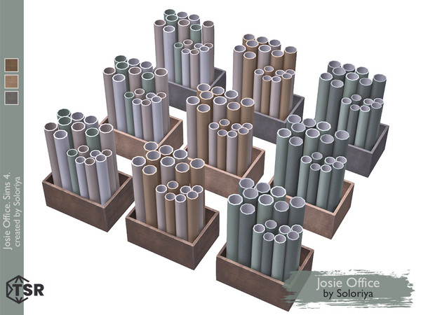 Sims 4 — Josie Office. Papers, v2 by soloriya — Papers, version two. Part of Josie Office set. 9 color variations.