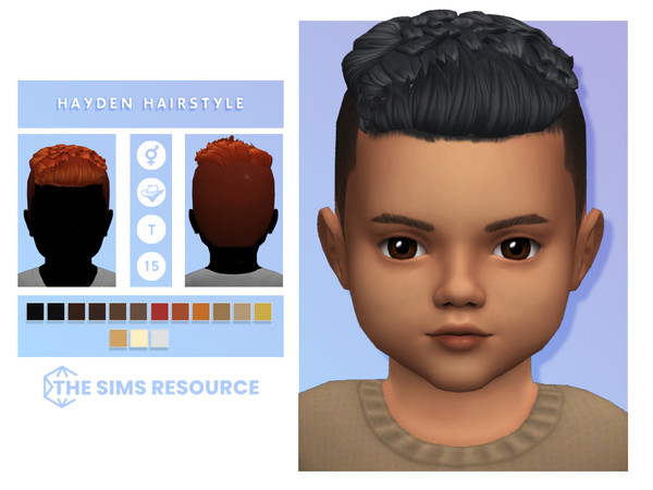 Sims 4 — Hayden Hairstyle [Toddler] by OranosTR — Hayden Hairstyle is a short hairstyle for toddler sims. This hair has