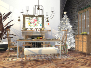 Sims 3 — TSR Christmas 2022 | Alegria Dining Room by ArtVitalex — Christmas Collection | All rights reserved | Belong to