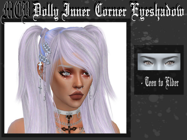 Sims 4 — Dolly Inner Corner Eyeshadow by MaruChanBe2 — Cute white eyeshadow for inner corner <3
