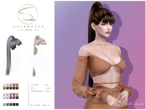 Sims 4 — Ponytail hair(olivia-ai 010123) by S-Club — Happy New Year, dear friends~Hope you enjoy Sims mods at TSR ~