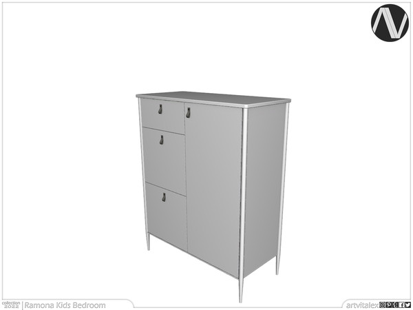 Sims 4 — Ramona Chest Of Drawers by ArtVitalex — Bedroom Collection | All rights reserved | Belong to 2022 ArtVitalex@TSR