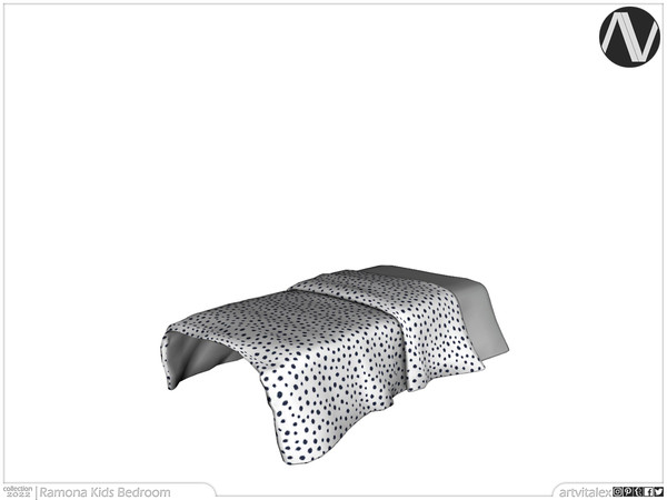 Sims 4 — Ramona Bed Blanket by ArtVitalex — Bedroom Collection | All rights reserved | Belong to 2022 ArtVitalex@TSR -