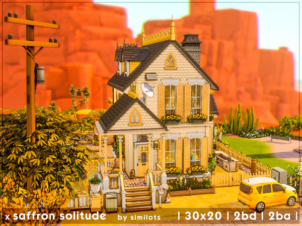 Sims 4 — Saffron solitude by similots — x no cc x lot: StrangerVille | Cliff Side Crest