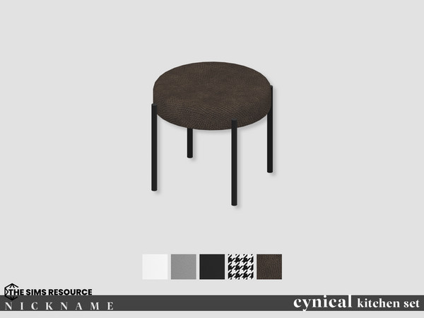 Sims 4 — cynical kitchen set_chair ver2 by NICKNAME_sims4 — cynical kitchen set 10 package files. cynical kitchen