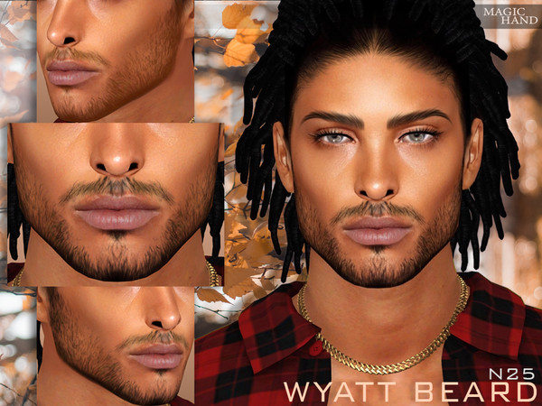 Sims 4 — [Patreon] Wyatt Beard N25 by MagicHand — Stubble facial hair in 13 colors - HQ Compatible. Preview - CAS