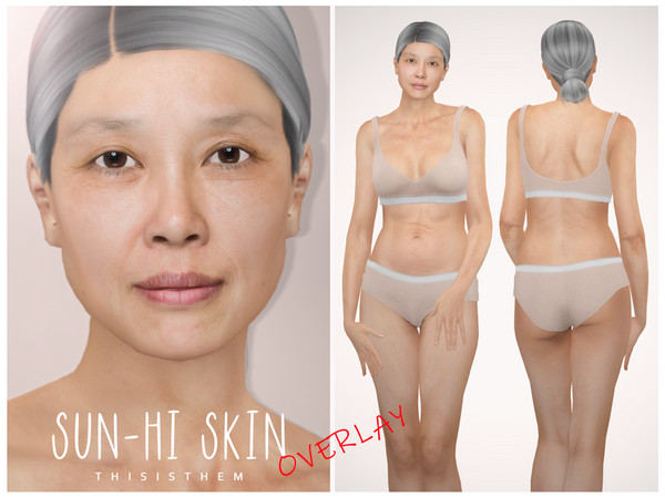 Sims 4 — [Patreon] Sun-Hi Skin Overlay by thisisthem —  HQ Compatible ; Overlay (5 swatches) ; Skin Details Category ;