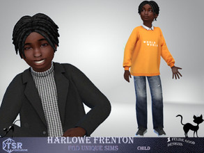 Sims 4 — Harlowe Frenton by Merit_Selket — Harlowe is an outgoing and wild little rascal Harlowe Frenton Child