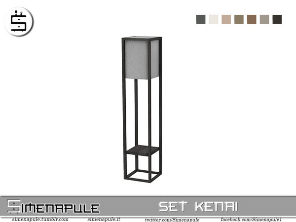 Sims 4 — Set Kenai Floor Lamp by Simenapule — Set Kenai Floor Lamp 7 colors.