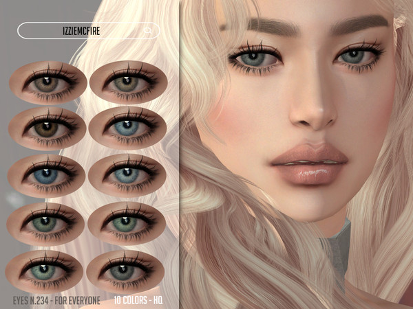 Sims 4 — Eyes N.234 by IzzieMcFire — - Stand alone item with thumbnail - 10 colors - All ages and genders - HQ texture -