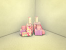 Sims 4 — Baby shower present pile (Functional) by ModdestSimmer — A present pile with baby shower themed wrapping paper.