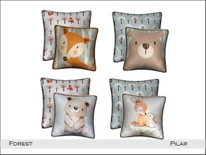 Sims 4 —  Forest Pillows by Pilar —  Forest Pillows