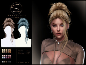 Sims 4 — Natural Updo hairstyle (LILIROSE080123) by S-Club — Natural Updo hairstyle (LILIROSE080123) with 24 colors, hope