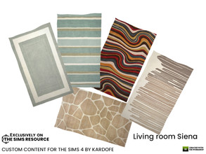 Sims 4 — kardofe_Living room Siena_Rug by kardofe — Large rug, in five colour options