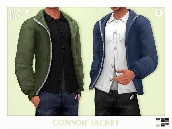 Sims 4 — (Recolor) Connor Jacket by Black_Lily — YA/A/Teen 6 Swatches New item