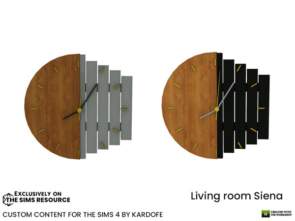 Sims 4 — kardofe_Living room Siena_Clock by kardofe — Wall clock with an original design, in two colour versions