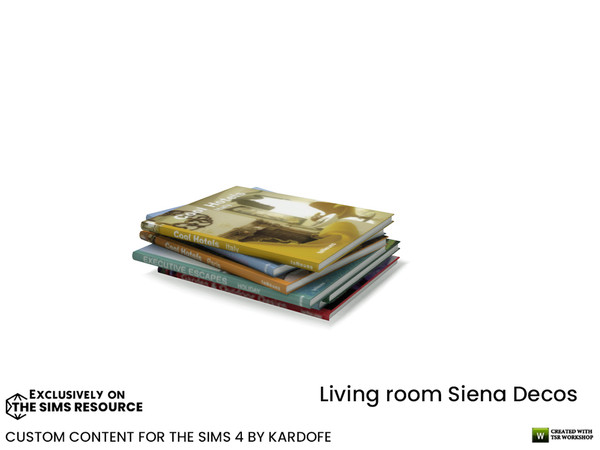 Sims 4 — kardofe_Living room Siena_Books by kardofe — Group of decorative books