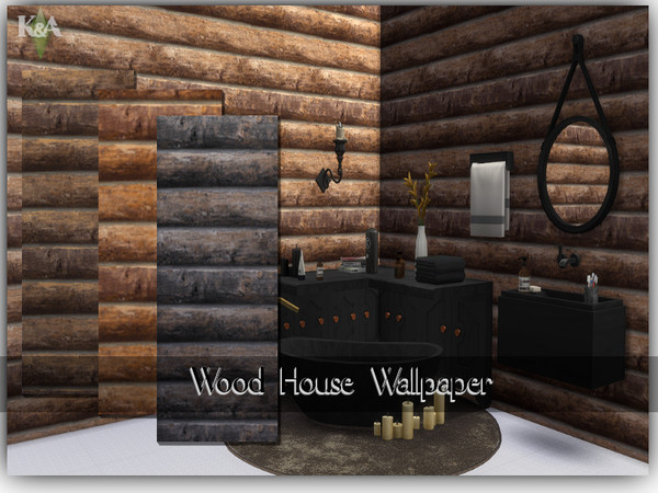 Sims 4 — Wooden House Wallpaper by KyoukoAya — Wooden House Wallpaper by KyoukoAya