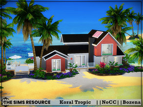 Sims 4 — Koral Tropic by Bozena — The house is located in the Sulani . Have fun Lot: 40 x 30 Value: $ 85 278 Lot type: