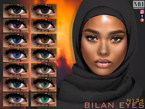Sims 4 — Bilan Eyes N134 by MagicHand — Dark eyes for males and females in 16 swatches - HQ Compatible. Preview - CAS