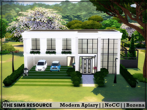 Sims 4 — Modern Apiary by Bozena — The house is located in the Tartosa . Have fun Lot: 40 x 30 Value: $ 124 746 Lot type: