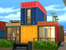 Sims 4 — Hometainerr - container home (no CC) by gagaulala21 — 2 bedroom, 1 bathroom container home for your sims.