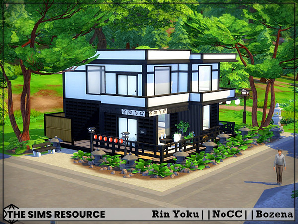 Sims 4 — Rin Yoku - Shell by Bozena — The house is located in the Komorebi . Have fun Lot: 20 x 15 Value: $ 18 522 Lot