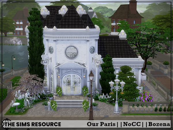 Sims 4 — Our Paris by Bozena — The house is located in the Britechester . Have fun Lot: 20 x 20 Value: $ 61 921 Lot type: