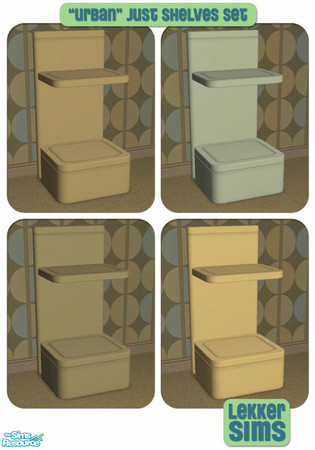 Sims 2 — Urban OFB Just Shelves Set by Lekker Sims — By Lekker Sims. Coordinates with other items in our