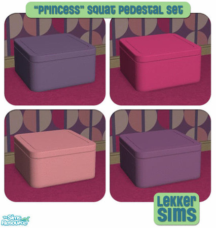 Sims 2 — Princess OFB Squat Pedestal Set by Lekker Sims — By Lekker Sims. Coordinates with other items in our