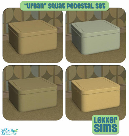 Sims 2 — Urban OFB Squat Pedestal Set by Lekker Sims — By Lekker Sims. Coordinates with other items in our