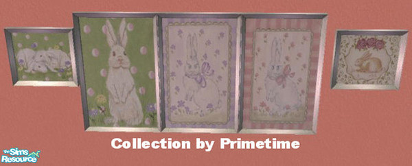 Sims 2 — PT Children Bunny Collection by Primetime024 — This collection features 5 cute little bunny prints. They are