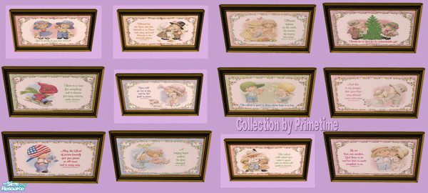 Sims 2 — PT Ruth Morehead Calendar Days by Primetime024 — This print features 12 lovely prints by Ruth Morehead. They all