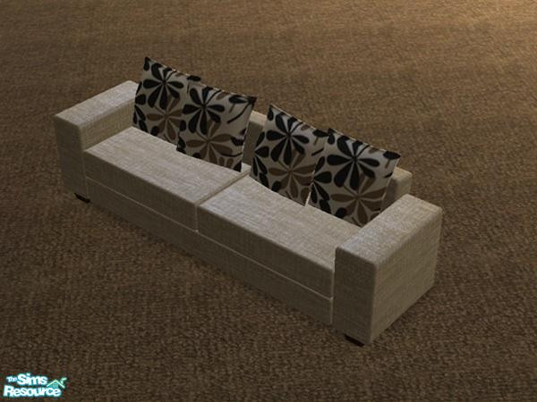 Sims 2 — Wenge Living Room - sofa and armchair by alexpilgrim68 — Panda Moaneeum sofa/armchair in putty wool chenille