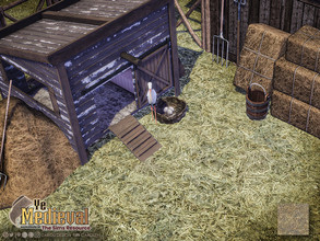 Sims 4 — Ye Medieval Hay Ground by Caroll912 — A single swatch of textured hay terrain paint in light brown tones.