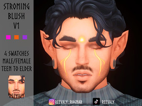 Sims 4 — Stroming Blush V1 by Reevaly — 4 Swatches. Teen to Elder. Male and Female. Base Game compatible. Please do not