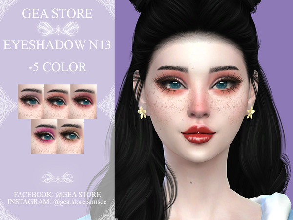 Sims 4 — Eyeshadow No 13 by Gea_Store — -5 Colores Swatch -BGC -Eyeshadow Category Dont reclaim this as yours and dont