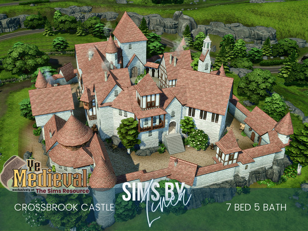 Sims 4 — Ye Medieval - Crossbrook Castle by SIMSBYLINEA — Ye Medieval - This castle is inspired by one in Lower Austria,