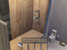 Sims 4 — Giardino Wall Panel  by Artemis_1138 — Wooden wall panel, all sizes. Package includes 4 swatches that together