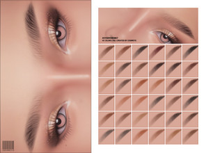 Sims 4 — Eyebrows| N67 by cosimetic — - Female - 45 Swatches - Custom thumbnail Enjoy!