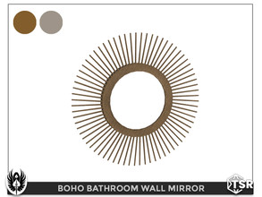 Sims 4 — Boho Bathroom Wall Mirror by nemesis_im — Wall Mirror from Boho Bathroom Set - 2 Colors - Base Game Compatible