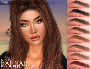 Sims 4 — [Patreon] Hannah Eyebrows N189 by MagicHand — Brushed-out eyebrows in 13 colors - HQ Compatible. Preview - CAS