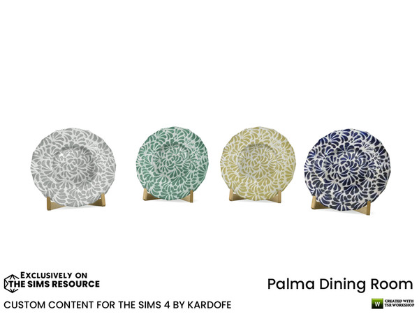 Sims 4 — Palma Dining Room Dish by kardofe — Decorative dish, in four colour options