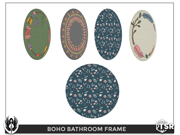 Sims 4 — Boho Bathroom Frame by nemesis_im — Frame from Boho Bathroom Set - 4 Colors - Base Game Compatible