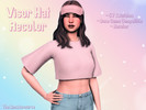 Sims 4 — Visor Hat Recolor by paletteaye1 — There are total of 57 swatches. Two swatches have the pride / rainbow swatch.