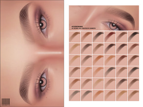 Sims 4 — Thick Eyebrows | N69 by cosimetic — - Female/Male - 45 Swatches - Custom thumbnail Enjoy!