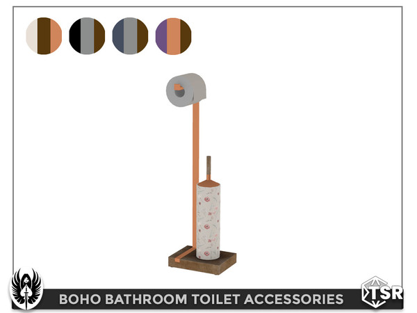 Sims 4 —  Boho Bathroom Toilet Accessories by nemesis_im — Toilet Accessories from Boho Bathroom Set - 4 Colors - Base