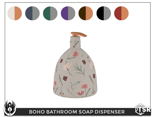 Sims 4 — Boho Bathroom Soap Dispenser by nemesis_im — Soap Dispenser from Boho Bathroom Set - 7 Colors - Base Game