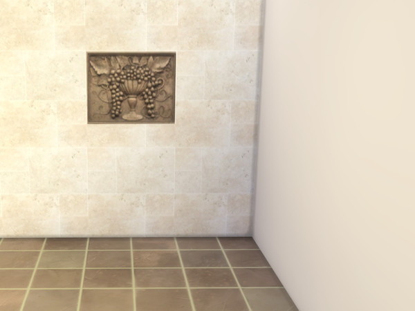 Sims 4 — Kitchen Wall Set With Mural 3 by yuxmara2710 — Kitchen Wall Set With Mural